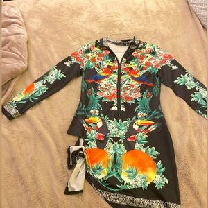 Tropical Zip Up dress